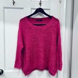 Vertigo | Rose Violet Chenille Tape Yarn Pullover Sweater - Size Large - EUC